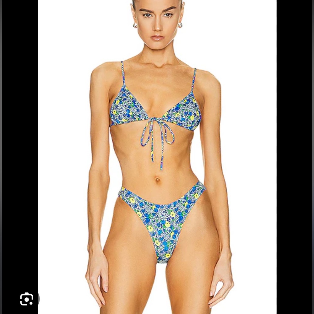 Heavy Manners CHAPEL OF LOVE floral bikini top and bottom